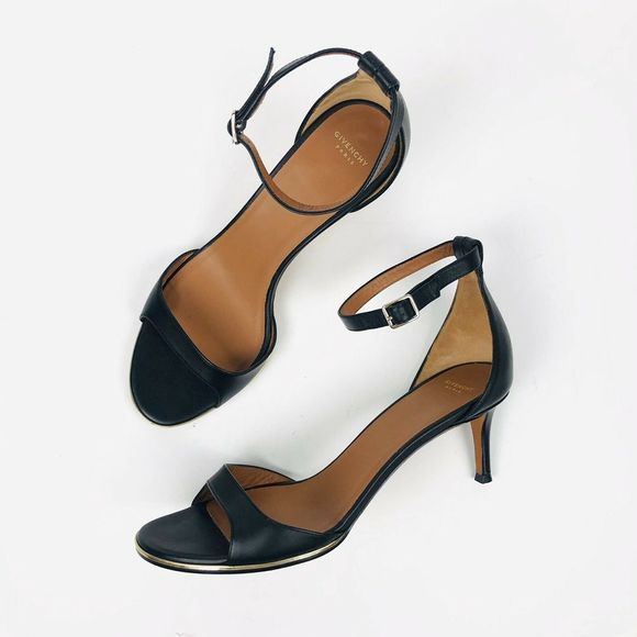 Givenchy Shoes - Givenchy Sandal Ankle Strap Curved Band Black